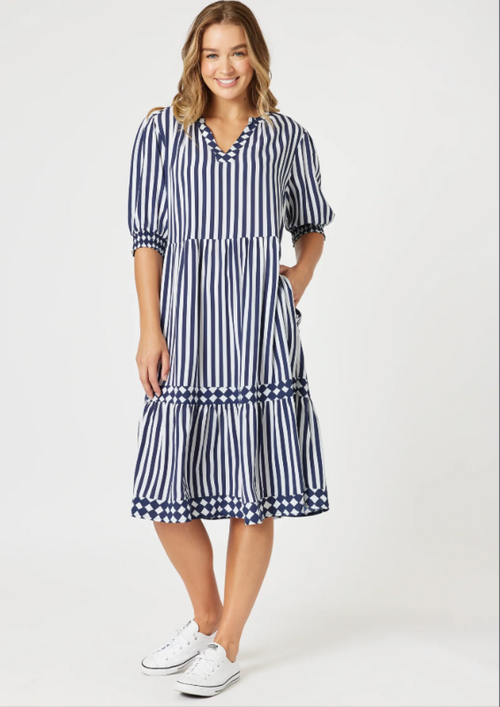 Harlequin Stripe Dress