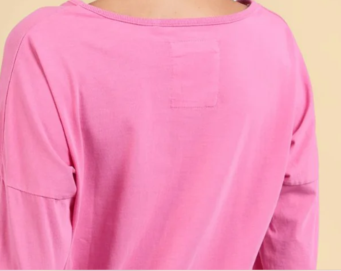 Ribbed long slv tee
