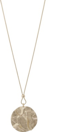 Crinkle Disc Necklace