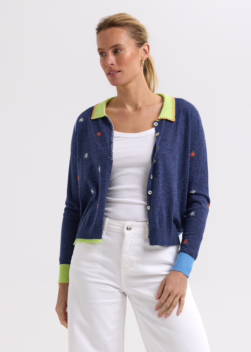 Blossoms Hand-work Cardi