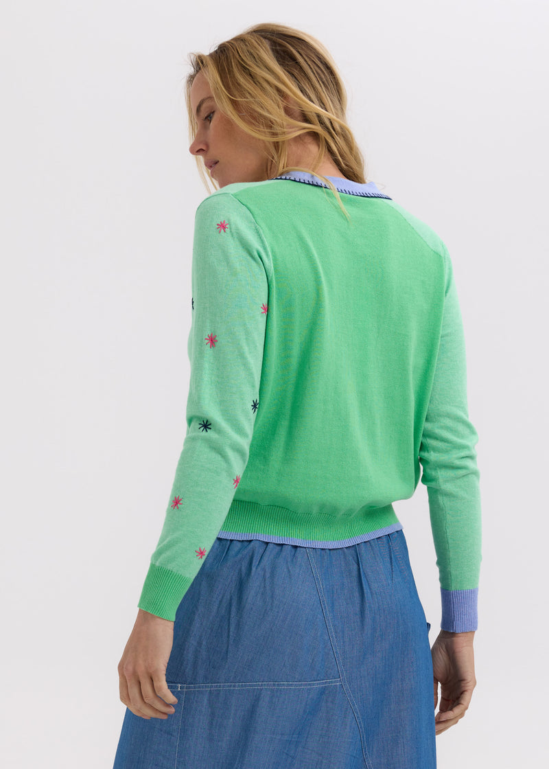 Blossoms Hand-work Cardi