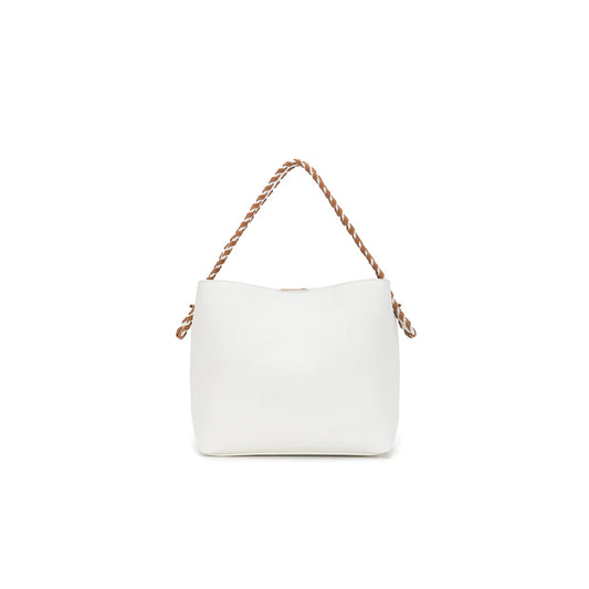 Capella crossbody shoulder bag in premium PU with gold hardware, magnetic and zip closure and detachable straps