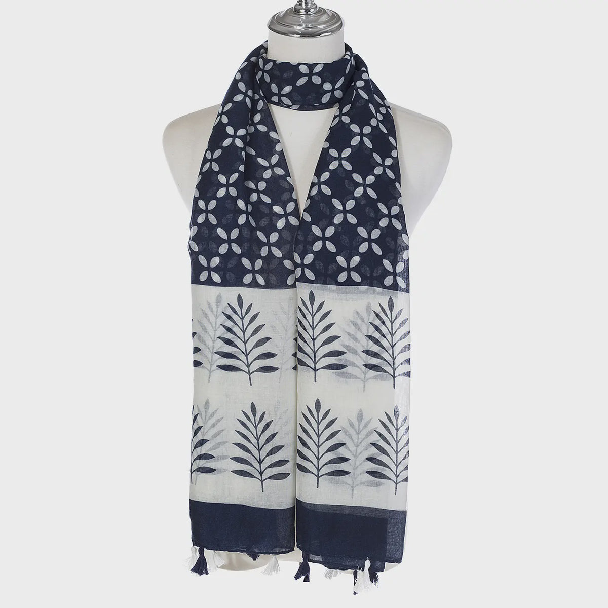 Navy & White Scarf
