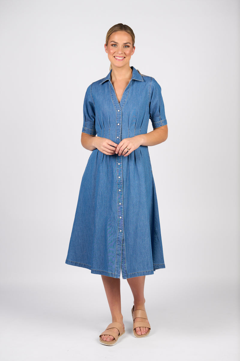 Button up dress 6114