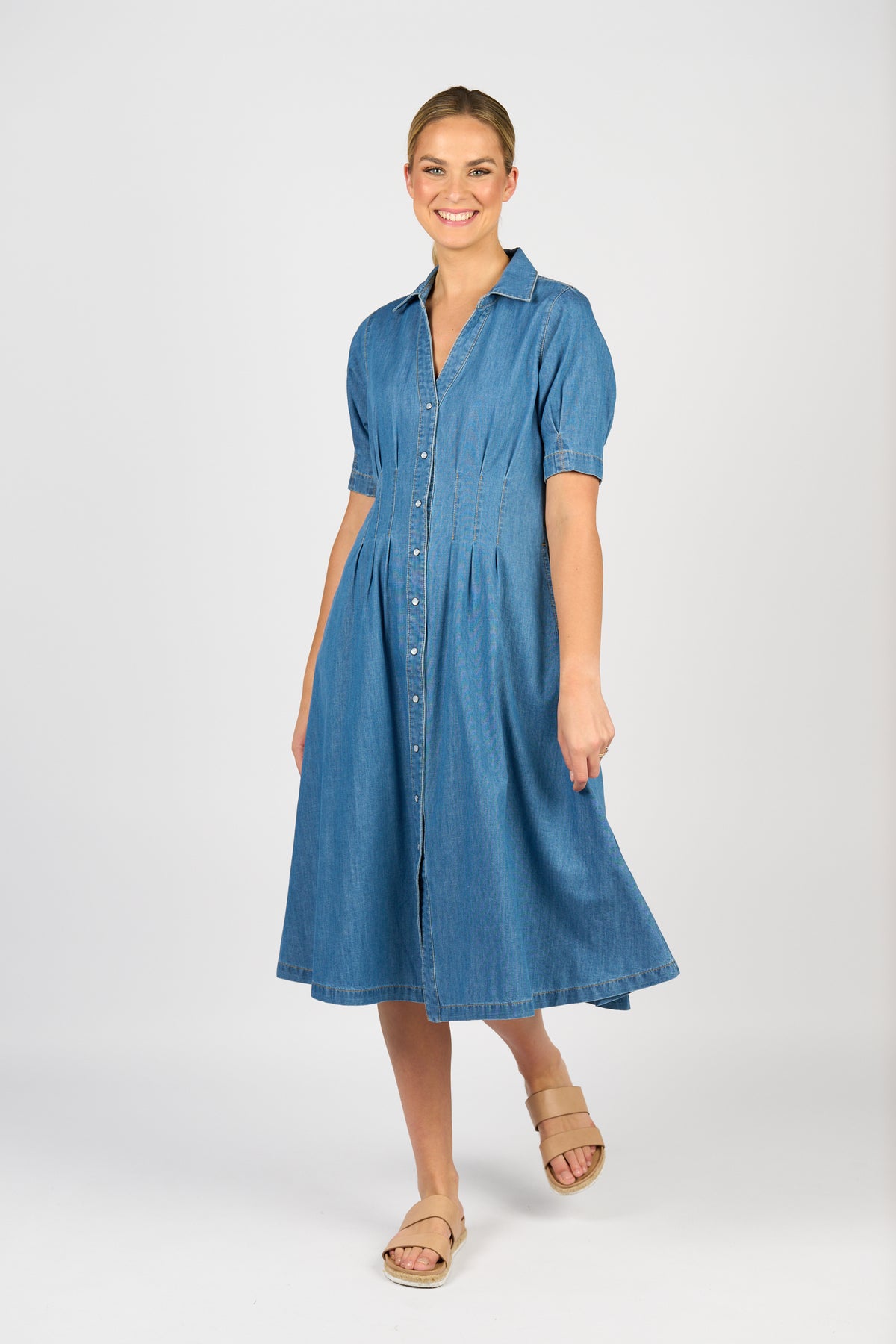 Button up dress 6114