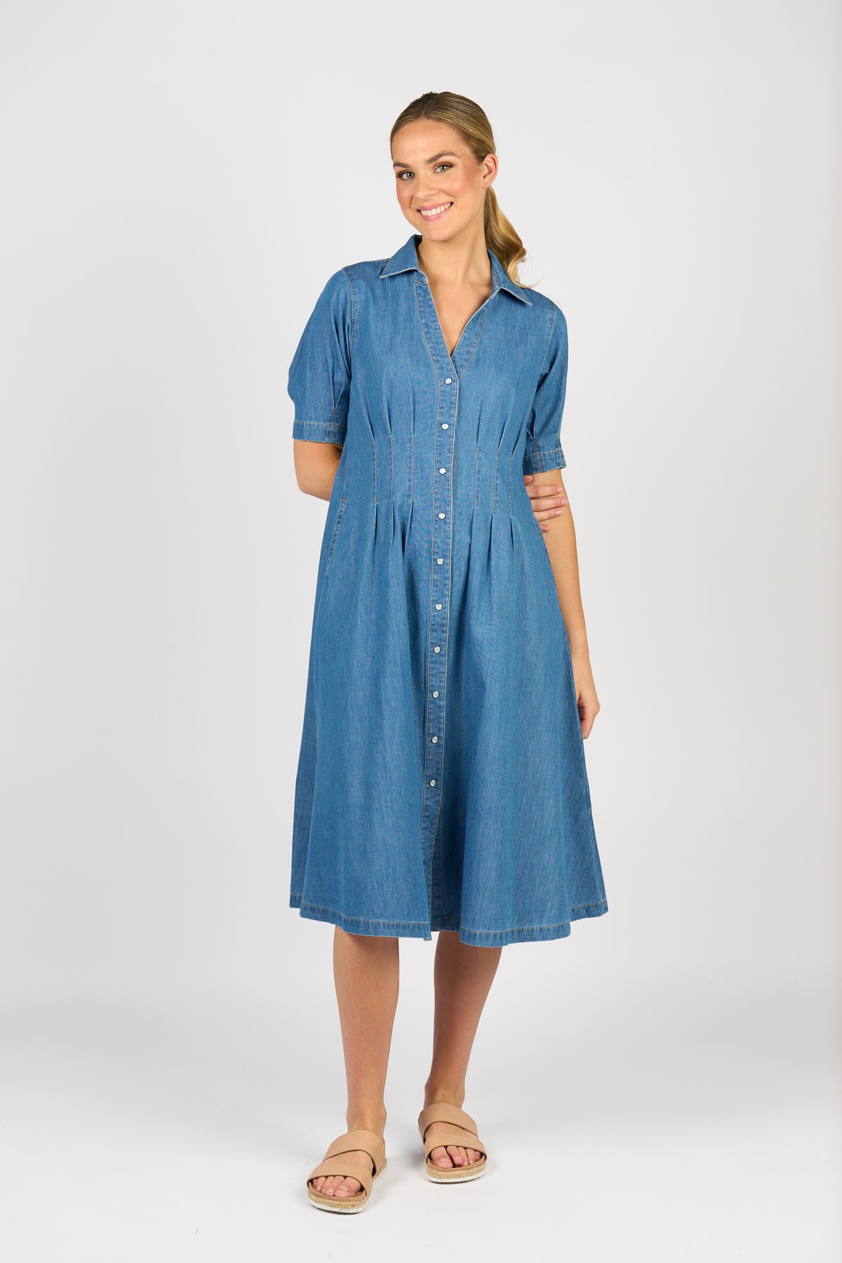 Button up dress 6114