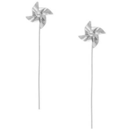 Pair of silver windmill earrings from Sun Accessories Australia
