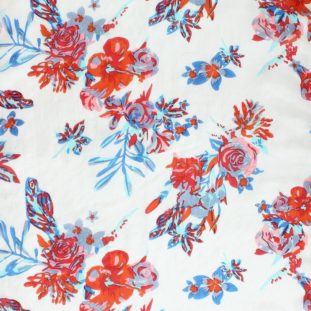 Flower Silk Scarf