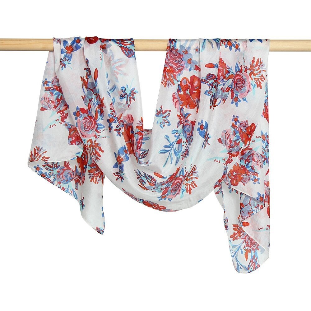 Flower Silk Scarf