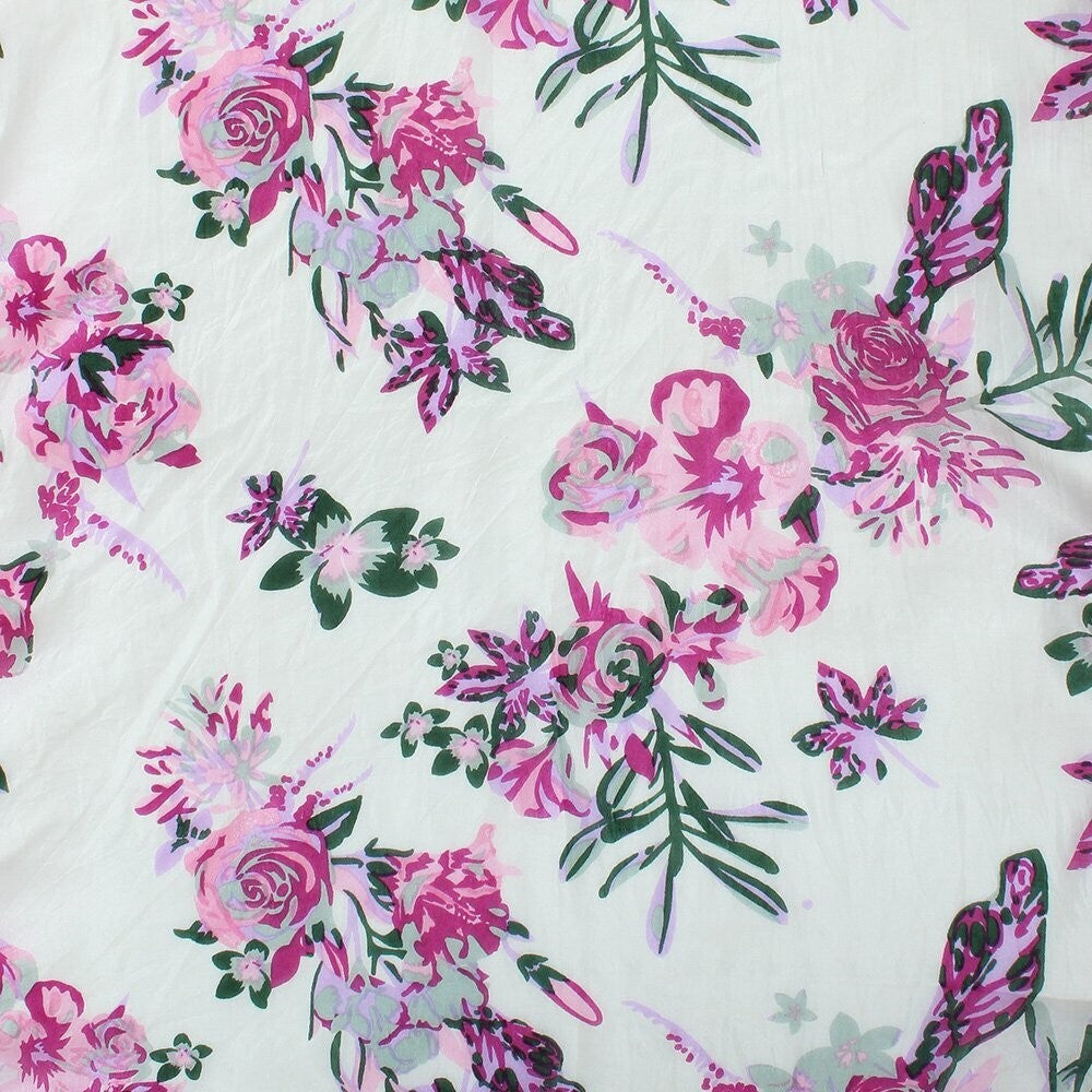 Flower Silk Scarf