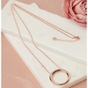 Fine long ring necklace