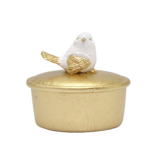 Small Carla bird box giftware piece measuring 10.9cm, from So You! Giftware