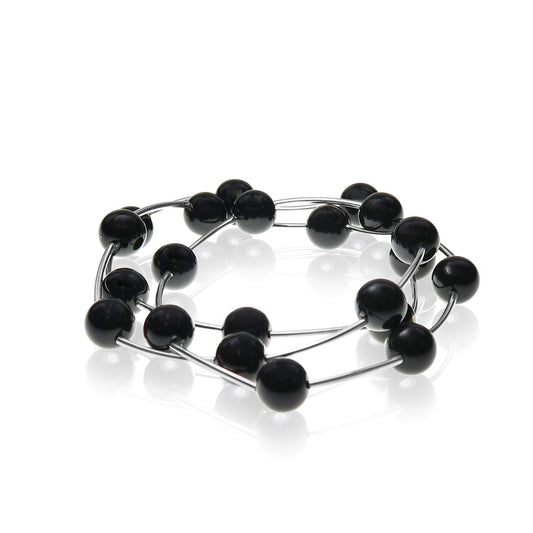 Black Glass Bead by Jantan Imports