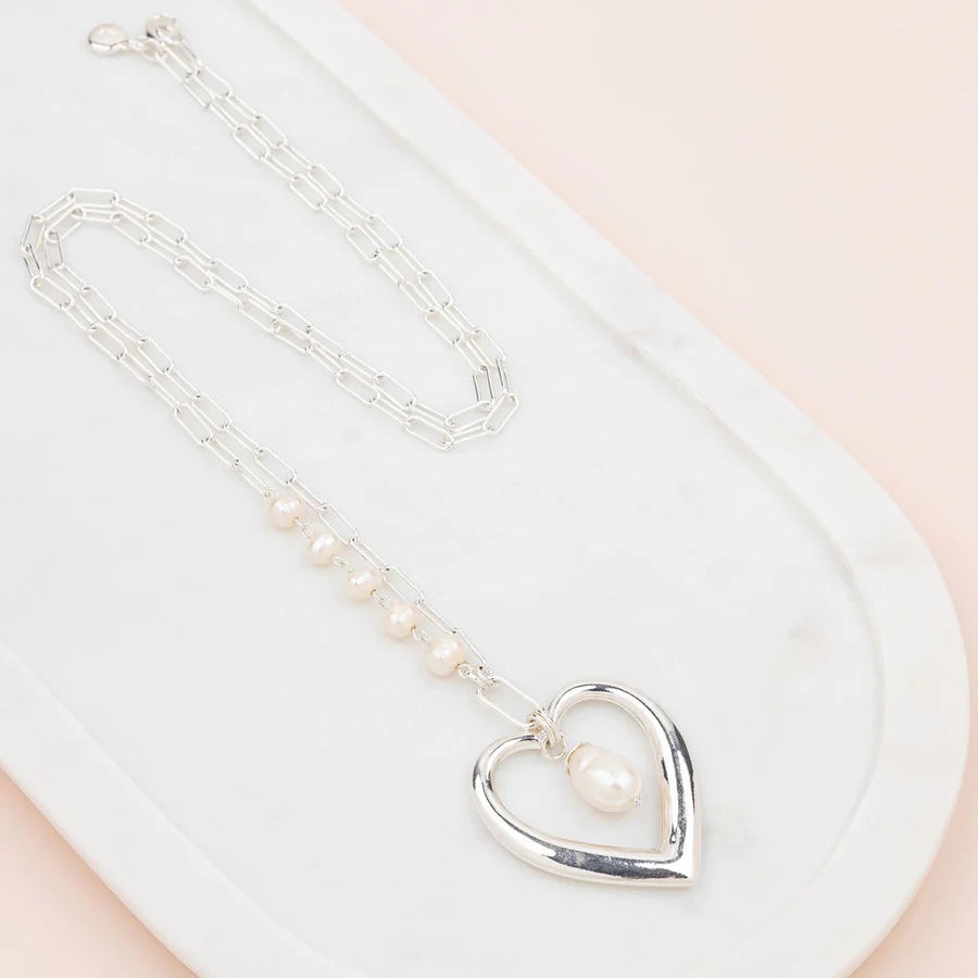Gold Heart & Pearl