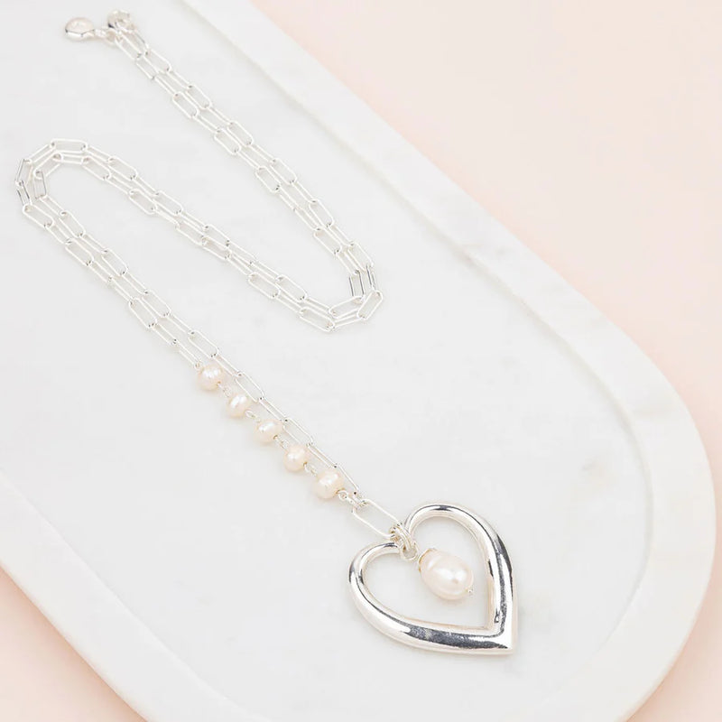 Gold Heart & Pearl