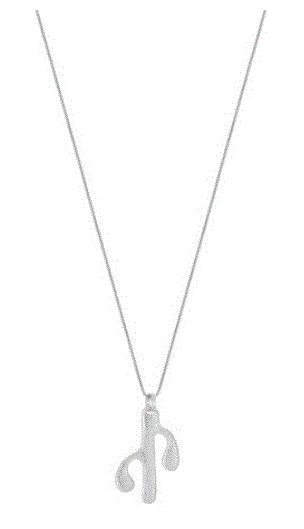 Silver cactus drop necklace on a chain, a nature-inspired pendant from So You! Jewellery