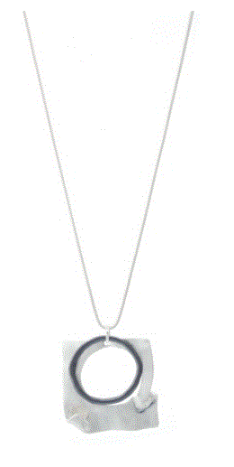 Cutout Silver Necklace
