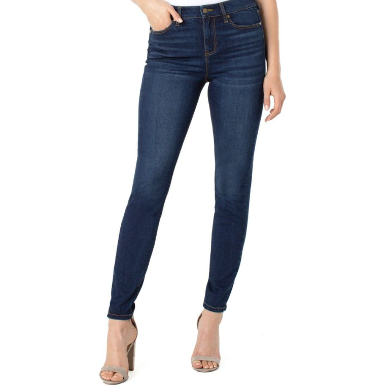 Liverpool Abby jeans in fauna denim with a button and zip closure