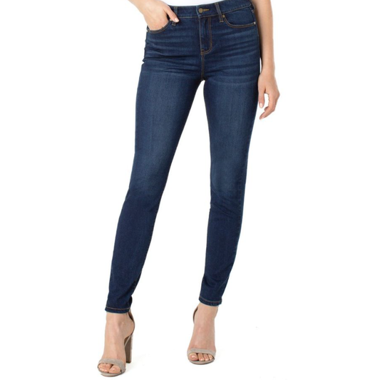 Liverpool Abby jeans in fauna denim with a button and zip closure