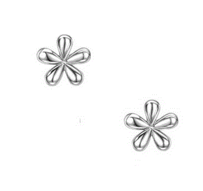 Pair of mini silver flower earrings from Sun Accessories Australia