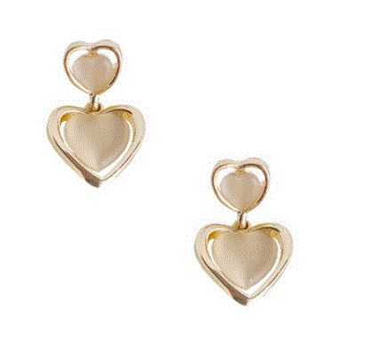 Gold heart Earrings
