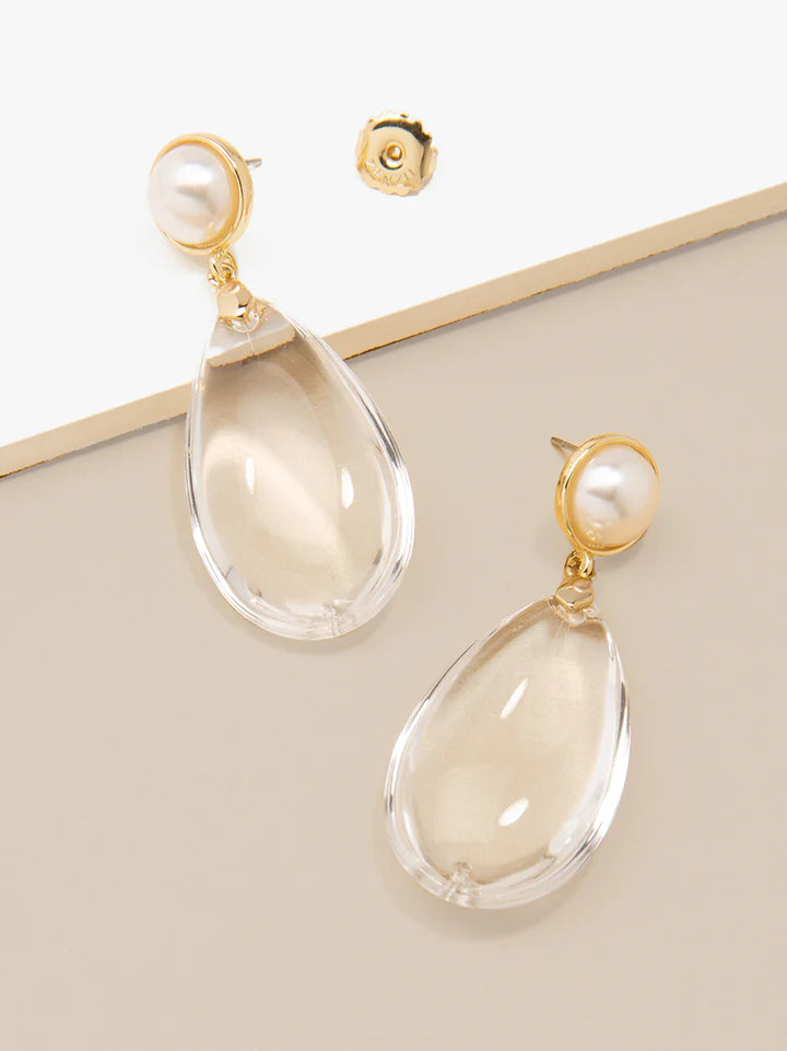 Lucite Pearl Drop